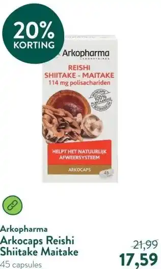 Holland & Barrett Arkocaps Reishi Shiitake Maitake aanbieding