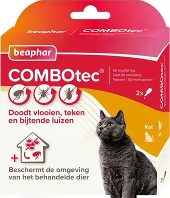 Intratuin Beaphar vlooien- en tekenbestrijding COMBOtec 0,50 ml 2 stuks aanbieding