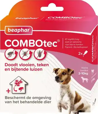 Intratuin Beaphar vlooien- en tekenbestrijding COMBOtec 0,67 ml 2 stuks aanbieding