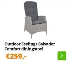 Obelink Outdoor Feelings Salvador Comfort diningstoel aanbieding