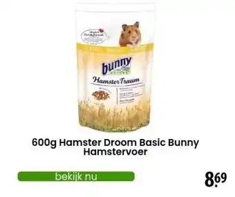 Zooplus 600g Hamster Droom Basic Bunny Hamstervoer aanbieding