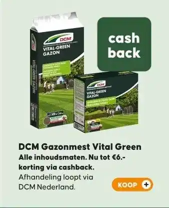 Boerenbond DCM Gazonmest Vital Green Alle inhoudsmaten. aanbieding