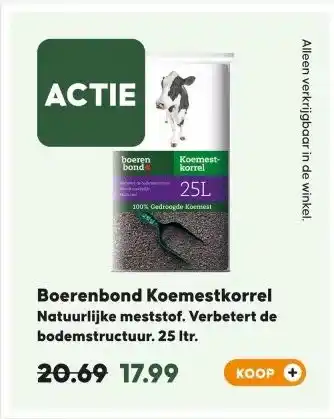 Boerenbond Boerenbond Koemestkorrel aanbieding