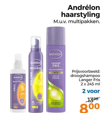 Trekpleister Andrélon haarstyling aanbieding
