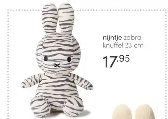 Baby & Tiener nijntje zebra knuffel 23 cm aanbieding