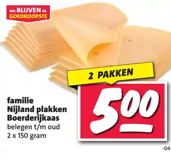 Nettorama familie Nijland plakken Boerderijkaas aanbieding