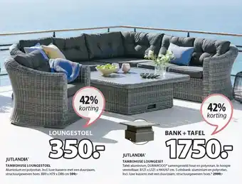 Jysk JUTLANDIA TAMBOHUSE LOUNGESET aanbieding