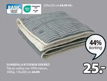 Jysk SUNNDAL KATOENEN DEKBED aanbieding