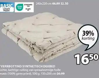 Jysk TVERRBOTTIND SYNTHETISCH DEKBED aanbieding