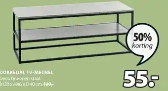 Jysk DOKKEDAL TV-MEUBEL aanbieding