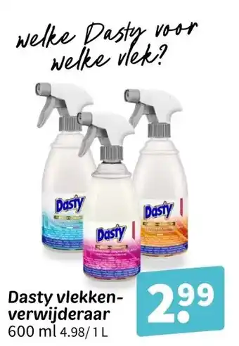 Wibra Dasty vlekken- verwijderaar 600 ml 4.98/1L aanbieding