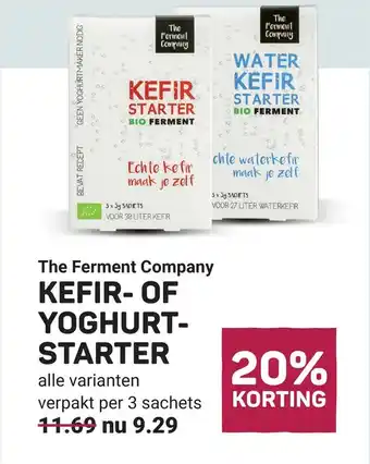 Ekoplaza The Ferment Company KEFIR- OF YOGHURT- STARTER aanbieding