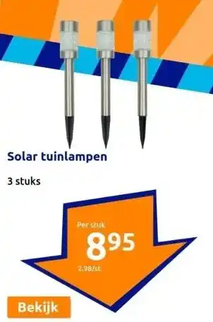 Action Solar tuinlampen aanbieding