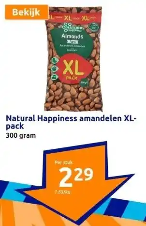 Action Natural Happiness amandelen XL-pack aanbieding