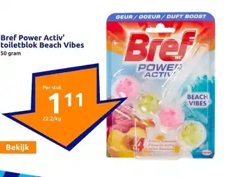 Action Bref Power Activ' toiletblok Beach Vibes aanbieding