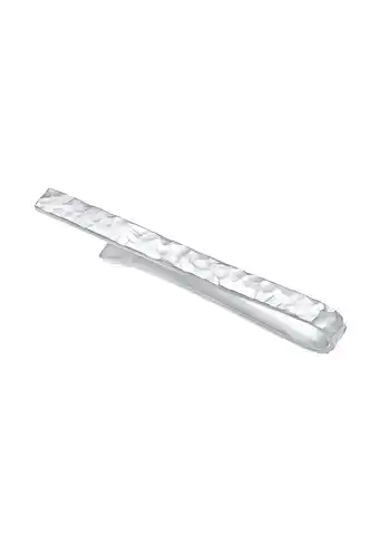 Douglas KUZZOI Heren Zakelijk Effen Gehamerd in 925 Sterling Zilver aanbieding