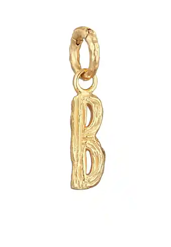 Douglas Elli Dames Letter B Organic Look in 925 Sterling Zilver Verguld aanbieding