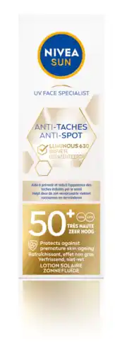 De Online Drogist Nivea Sun Face Zonnefluide Anti-Spot Spf 50+ aanbieding
