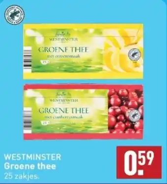 ALDI WESTMINSTER Groene thee 25 zakjes aanbieding