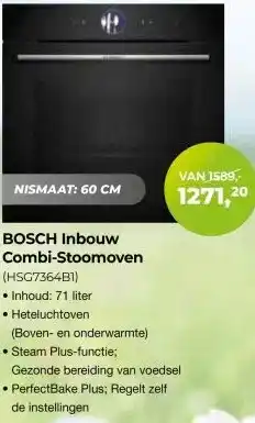 EP Beerepoot BOSCH Inbouw Combi-Stoomoven (HSG7364B1) aanbieding