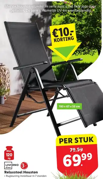 Lidl LIVARNO home Relaxstoel Houston aanbieding