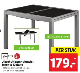 Lidl LIVARNO home Uitschuifbare tuintafel Toronto Deluxe aanbieding