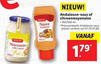 Lidl Andalouse-saus of citroenmayonaise aanbieding