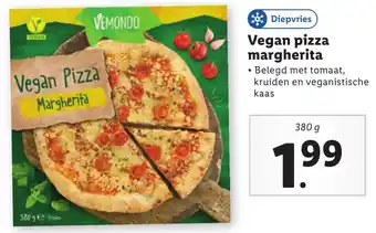 Lidl Vegan Pizza Margherita 380g aanbieding