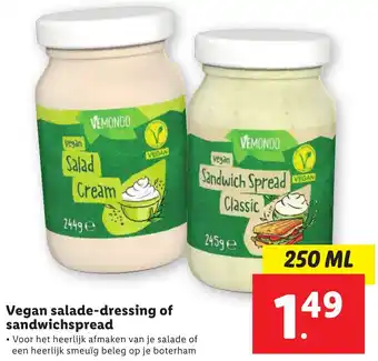 Lidl Vegan salade-dressing of sandwichspread 250ml aanbieding