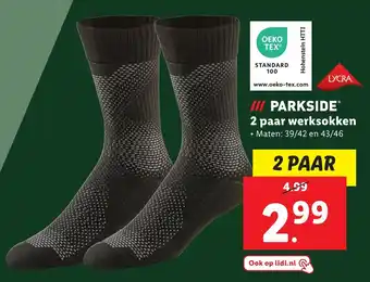 Lidl PARKSIDE 2 paar werksokken aanbieding