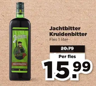 PLUS Jachtbitter Kruidenbitter Fles 1 liter aanbieding