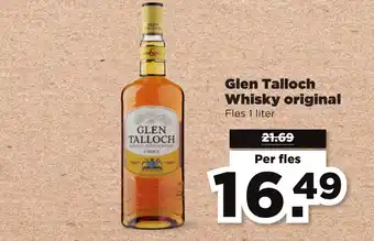 PLUS Glen Talloch Whisky original Fles 1 liter aanbieding