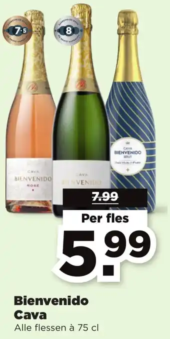 PLUS Bienvenido Cava 75 cl aanbieding