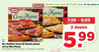 PLUS Dr. Oetker Casa di Mama pizza of La Mia Pinsa aanbieding