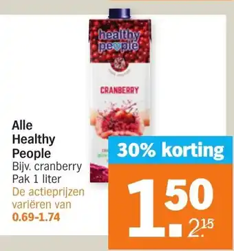 Albert Heijn Healthy People 1L aanbieding