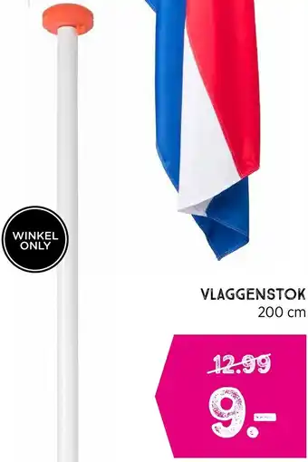 Xenos VLAGGENSTOK 200 cm aanbieding