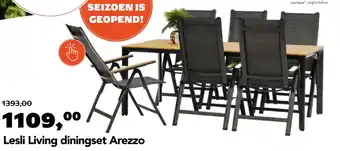 Tuincentrum Osdorp Lesli Living diningset Arezzo aanbieding