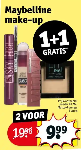 Kruidvat Maybelline make-up aanbieding