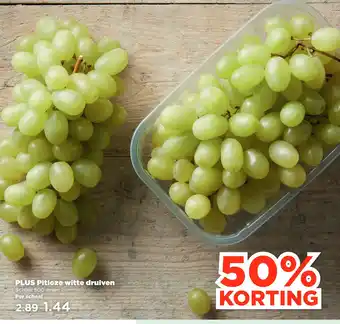 PLUS PLUS Pitloze witte druiven aanbieding