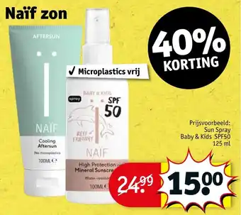 Kruidvat Naïf zon aanbieding