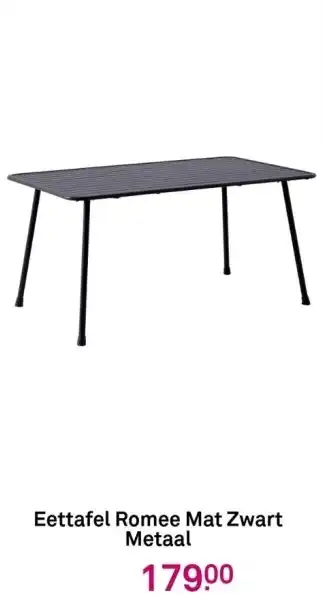 Karwei Eettafel romee mat zwart aanbieding