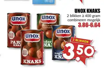 MCD Supermarkt Unox knaks 400 gram aanbieding