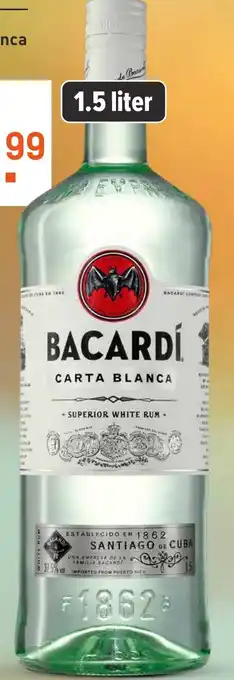 Albert Heijn Bacardi carta blanca 1.5 liter aanbieding