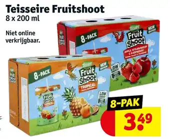 Kruidvat Teisseire Fruitshoot 8x200ml aanbieding