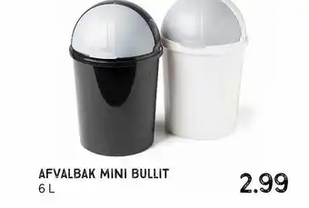 Xenos Afvalbak mini bullit 6 L aanbieding