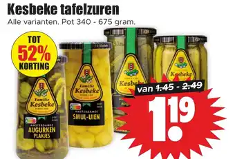 Dirk Kesbeke tafelzuren 340 - 675 gram aanbieding