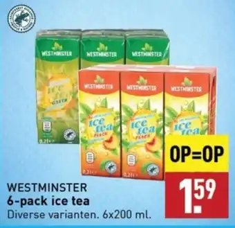 ALDI WESTMINSTER 6-pack ice tea 6X200ML aanbieding