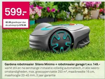 Karwei Gardena robotmaaier sileno minimo aanbieding