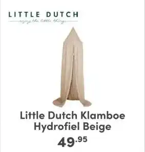 Baby & Tiener Little Dutch Klamboe Hydrofiel Beige aanbieding