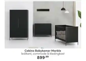 Baby & Tiener Cabino Babykamer Marble ledikant, commode & kledingkast 899.99 aanbieding